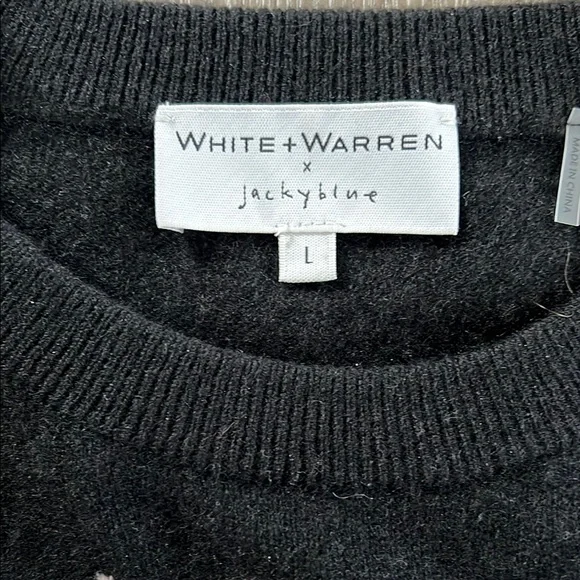 White + Warren Colorful Patterned Women's Sweater, Large - Picture 4 of 5